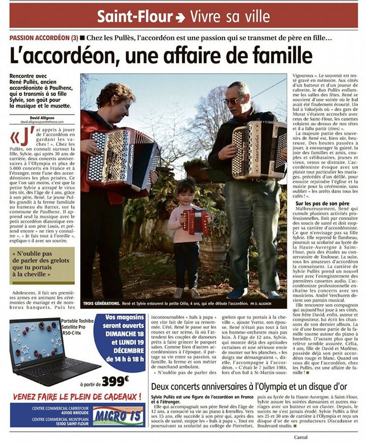 La Montagne — L’accordéon, une affaire de famille